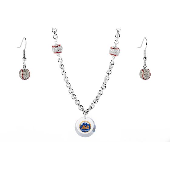 Baseball Set Mets Necklace Exclusive