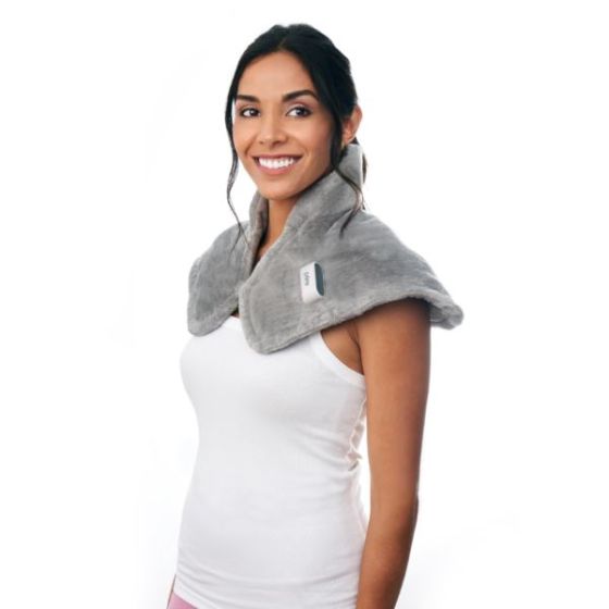 PureRelief Cordless Neck & Shoulder Heating Pad Gray
