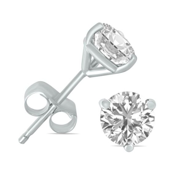 4 CT Lab Grown Diamond Martini Set Round Earrings