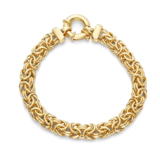 Sterling Silver Byzantine Chain Bracelet Size 7.25