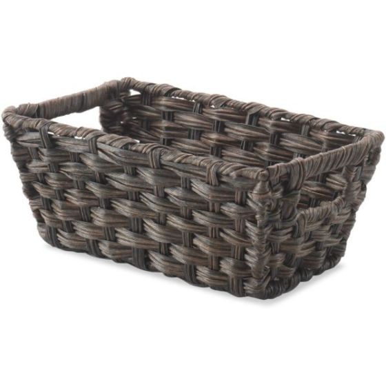 Set of 6 Split Rattique Totes in Driftwood, 11.5 L x 6.625 W x 4.5 H inches