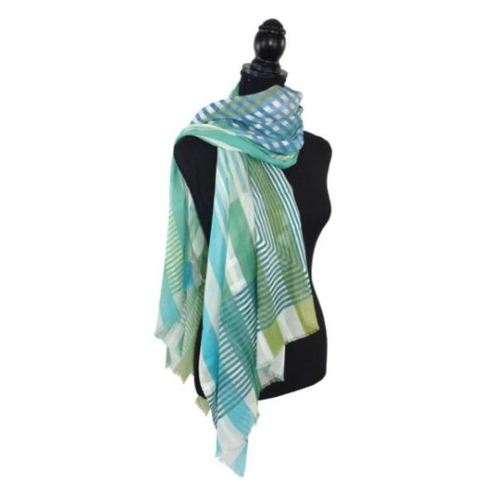 Cody Striped Cotton Scarf