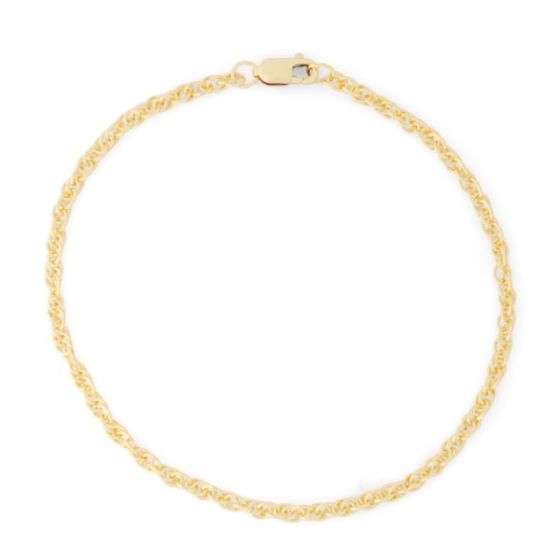 14k Gold Filled Rope Chain Bracelet Size 7.25