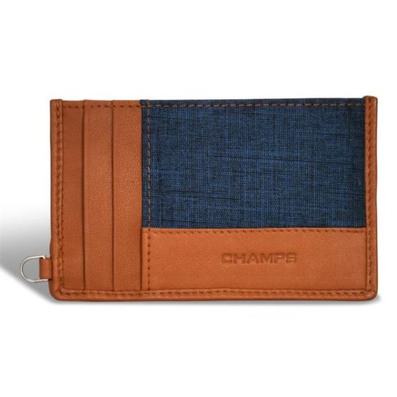 Denim Leather Slim Cardholder Size 4.5