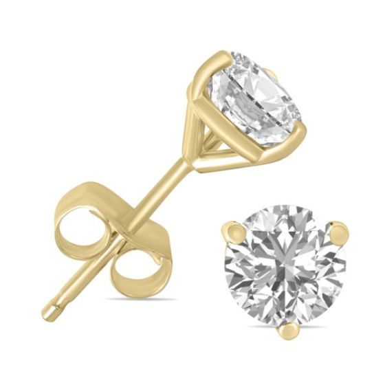 4 CT Lab Grown Diamond Martini Set Round Earrings