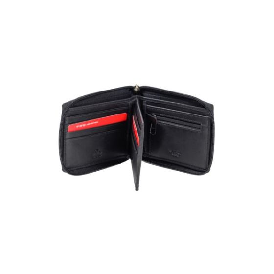 Men's Center Wing Zip-Around Wallet Size 4.5