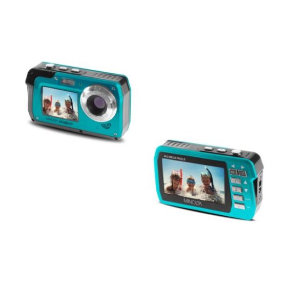 48MP Dual Screen Waterproof Digital Camera (Blue)