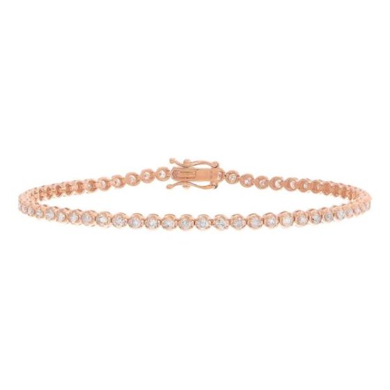 2 Carat Diamond Tennis Bracelet 14K Size 7