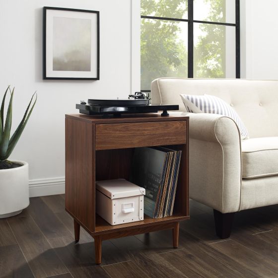 Liam Record Storage End Table