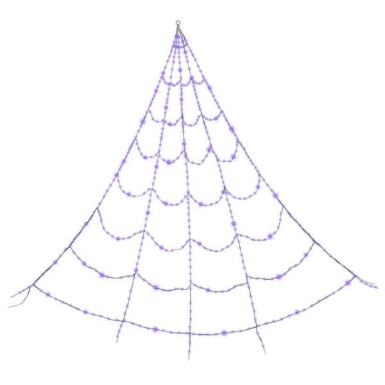 12-ft. Prelit Spider Web with 3 Multicolor Light Functions