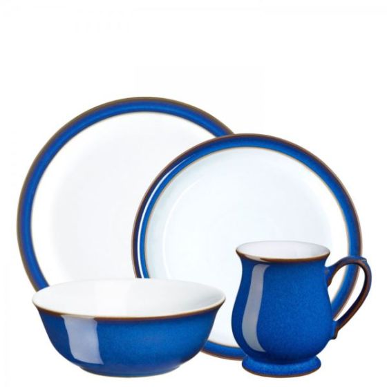 Denby Imperial Blue 4 Pc Craftsman Dinnerware Set