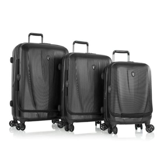Heys Luggage Vantage Smart Access 100% PC 3pc Luggage Set  - Black