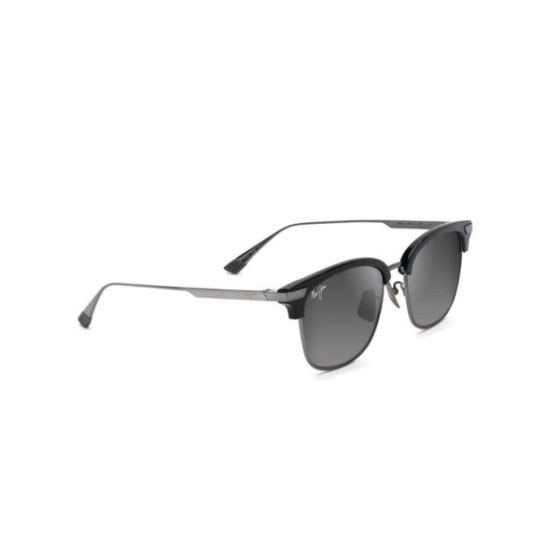 Kalaunu Asian Fit Polarized Sunglasses Shiny Black Frame Neutral Gray Lens