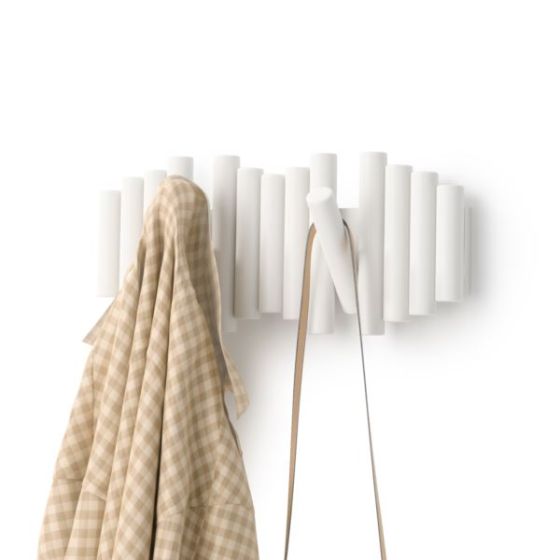 Picket Rail Wall Hook White