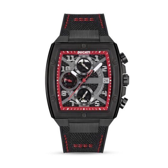 Ducati Chronograph Watch Black Dial Squa Size Mens Stand