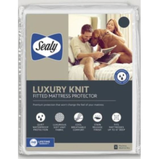 Sealy Fitted Luxury Knit Mattress Cover - Queen