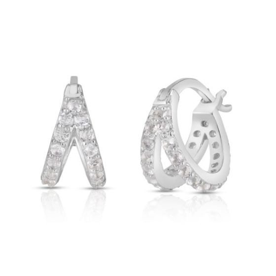 White Topaz Huggies