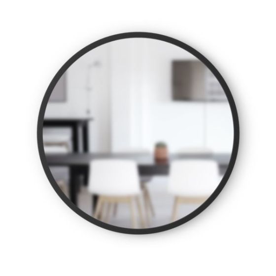 Hub Wall Mirror 24 inches Blk
