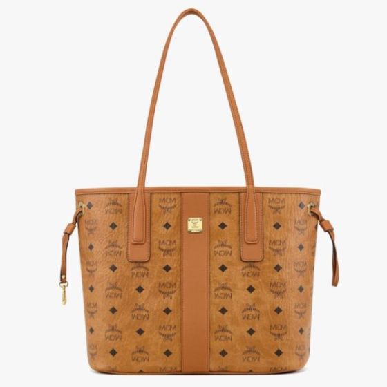 Small Reversible Liz Shopper in Visetos - Cognac