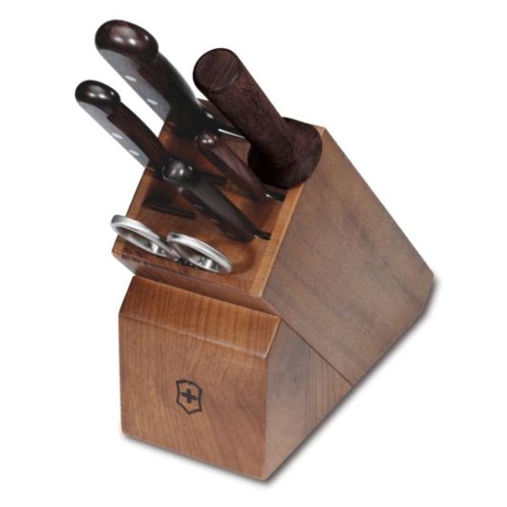 Cutlery Block Set, 7-Piece Block Set, Wood