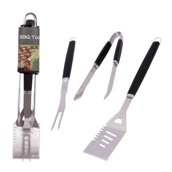 3 Pack Stainless Steel BBQ Tools