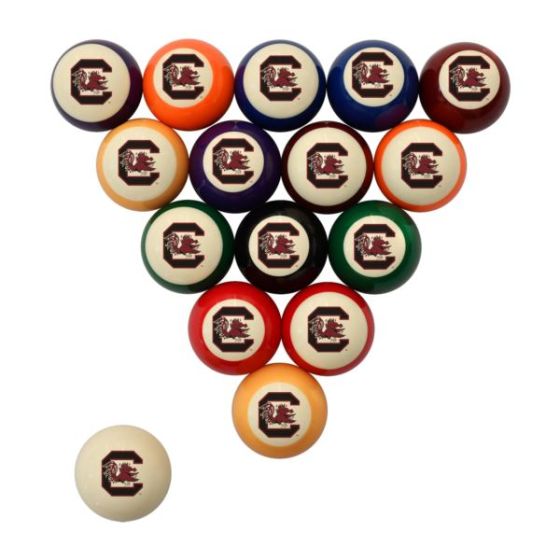 University Of South Carolina Retro Billiard Ball Sets