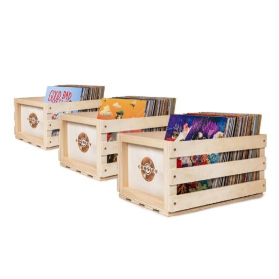 3 Pack Vinyl Record Storage Crate Combo