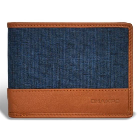 Denim Leather Top Wing Wallet Size 4.5