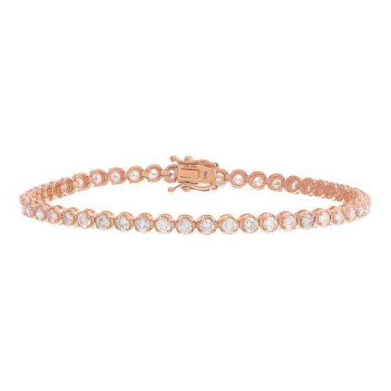 3 Carat Diamond Tennis Bracelet 14K Size 7