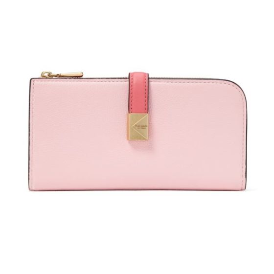 Deco Colorblocked  Zip Slim Wallet - Pastry Pink Multi