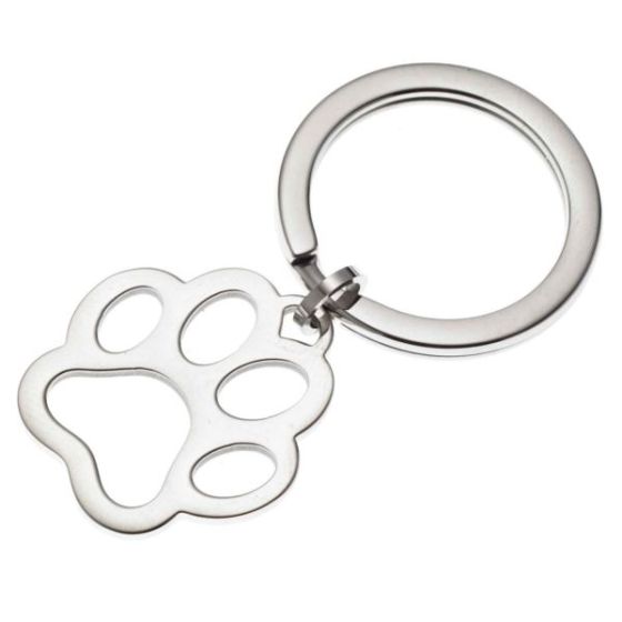 Joyful Sentiments Open Paw Print Keyring