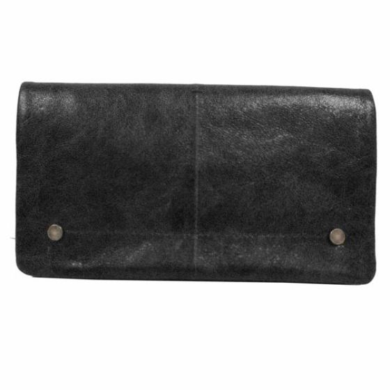 Terry Leather Wallet Black
