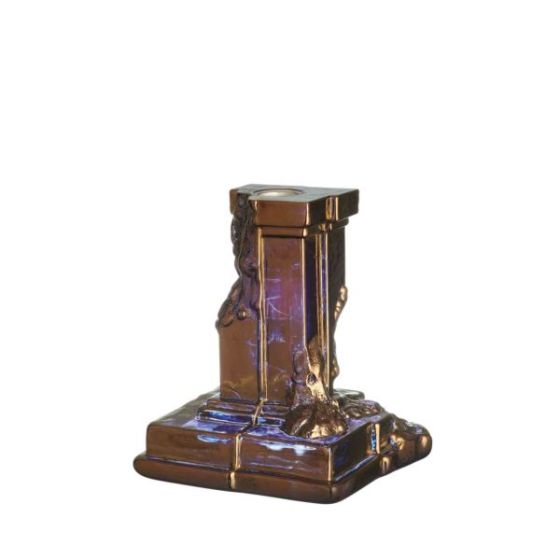 Rocky Baroque Candlestick Glossy Glaze Medium
