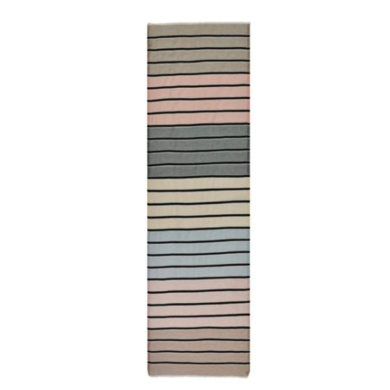 Maren Wide Striped Cotton Scarf