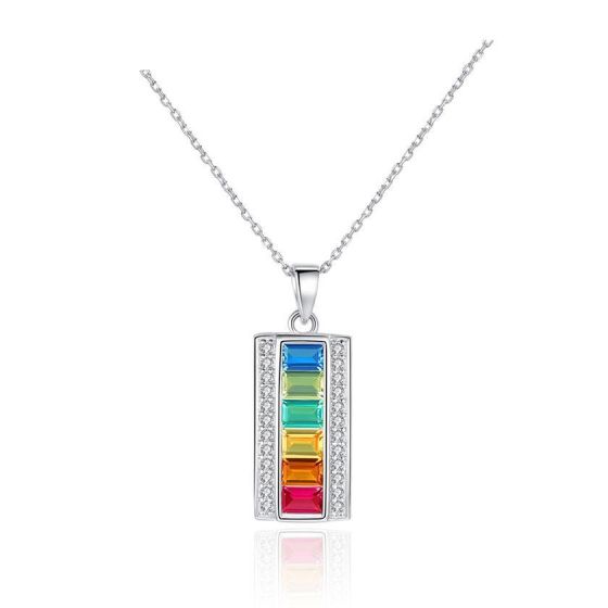 Latonia Cabella created Sterling Silver Rainbow Pendant