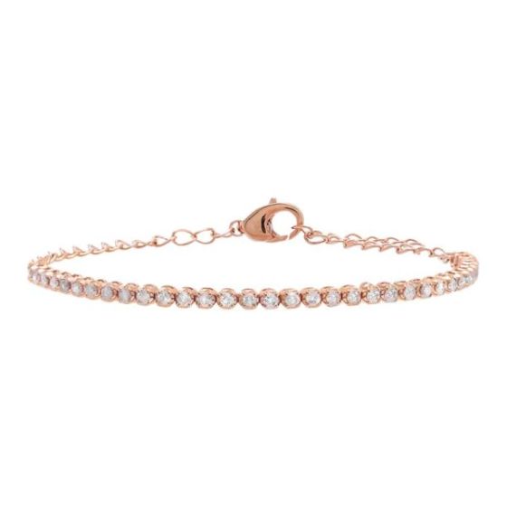 Mini Diamond Tennis Bracelet 14K Size 7