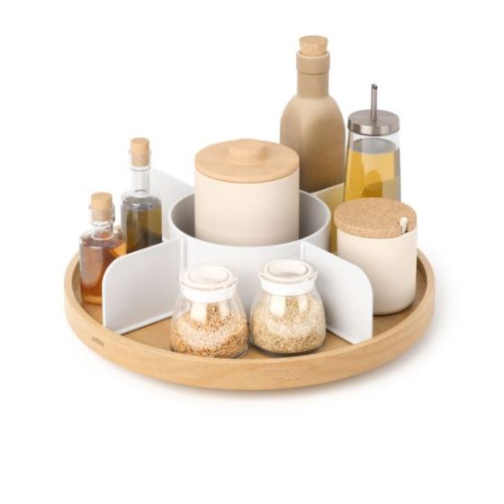 Bellwood Lazy Susan Divided Natural