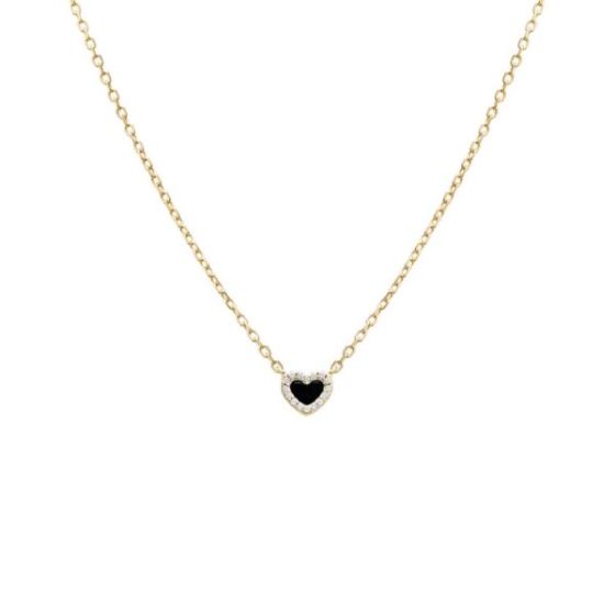 Mini Pave Gemstone Pendant Necklace Size 17