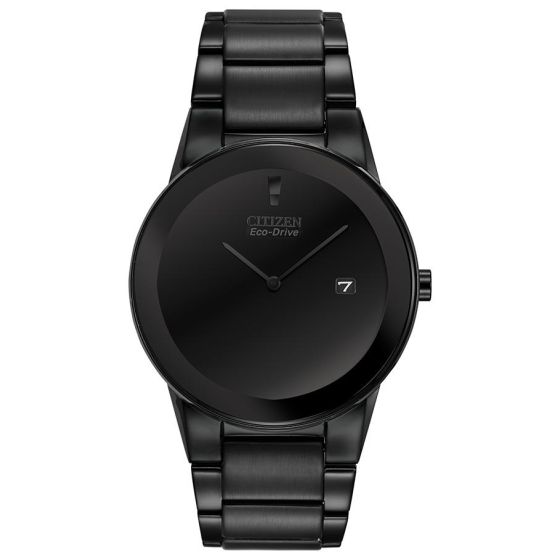 Men's Axiom Black SS Eco Drive Watch