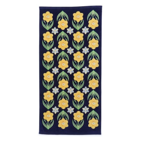 Beach Towel-Daffodils-Cotton Looped Terry