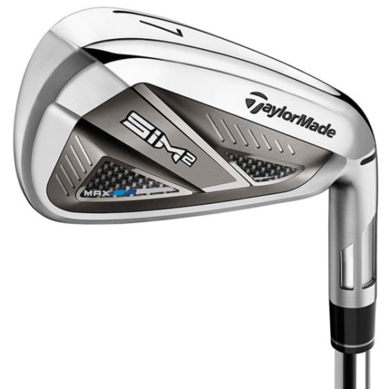 TaylorMade SIM 2 Max Iron Set - Steel Shaft - Left Hand/5-PW,AW/Stiff Flex
