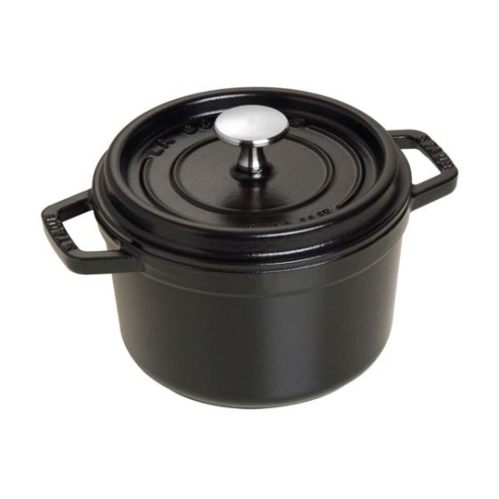 1.25qt Round Cast Iron Dutch Oven Black