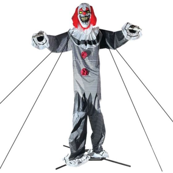 15-ft. Animatronic Clown with Lights and Sound, Outdoor Halloween Decoration