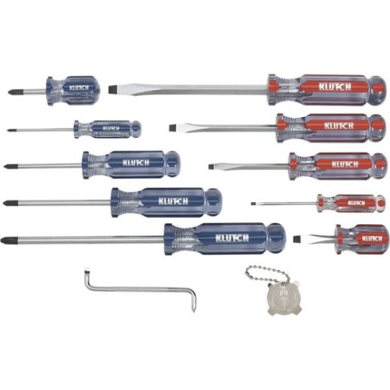 Klutch Mechanic-Grip Screwdriver Set - 12-Pc.