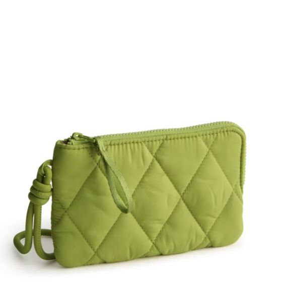 Zip Wristlet-Spinach Green-Featherweight