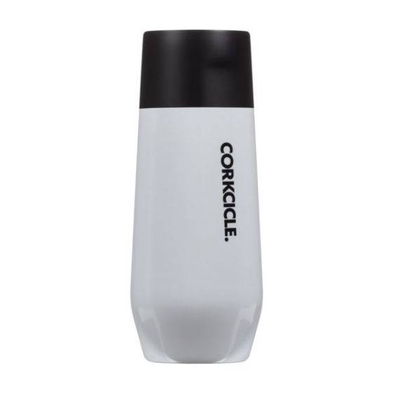 7oz Stemless Flute - Colorblock Modern Black