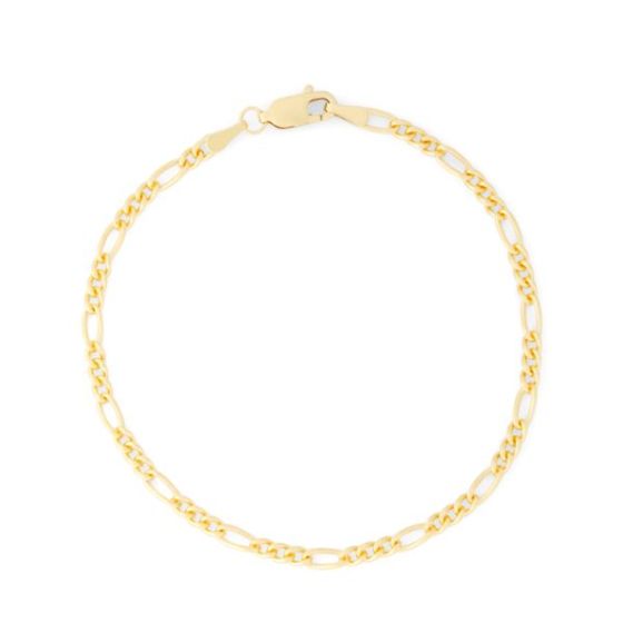 14k Gold Filled Figaro Chain Bracelet Size 7.25