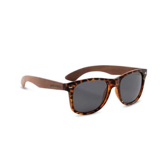 Leonardo  Matte Tortoise & Walnut Wooden Sunglasses