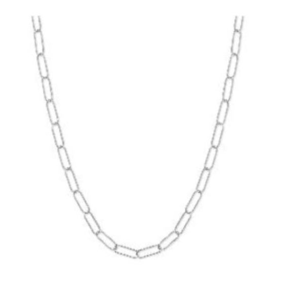 Sterling silver oval link necklace