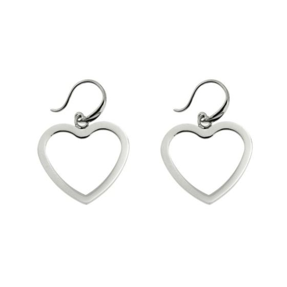 Joyful Sentiments Large Open Heart Fish Hook Earrings